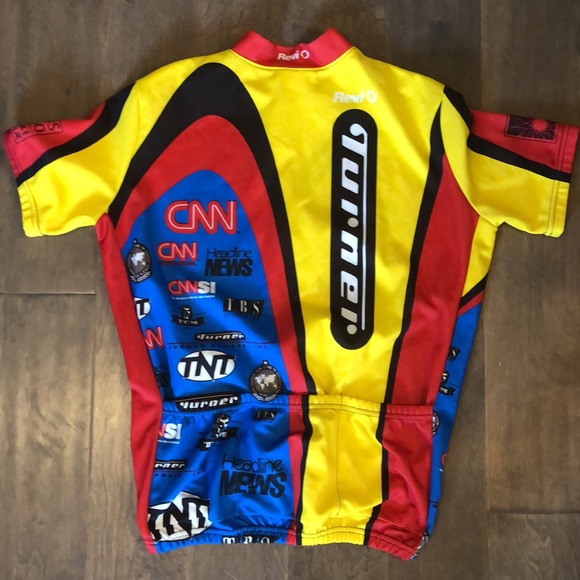Vintage Turner Broadcasting cycling Jersey men’s Large Pre-Time Warner - Picture 2 of 6